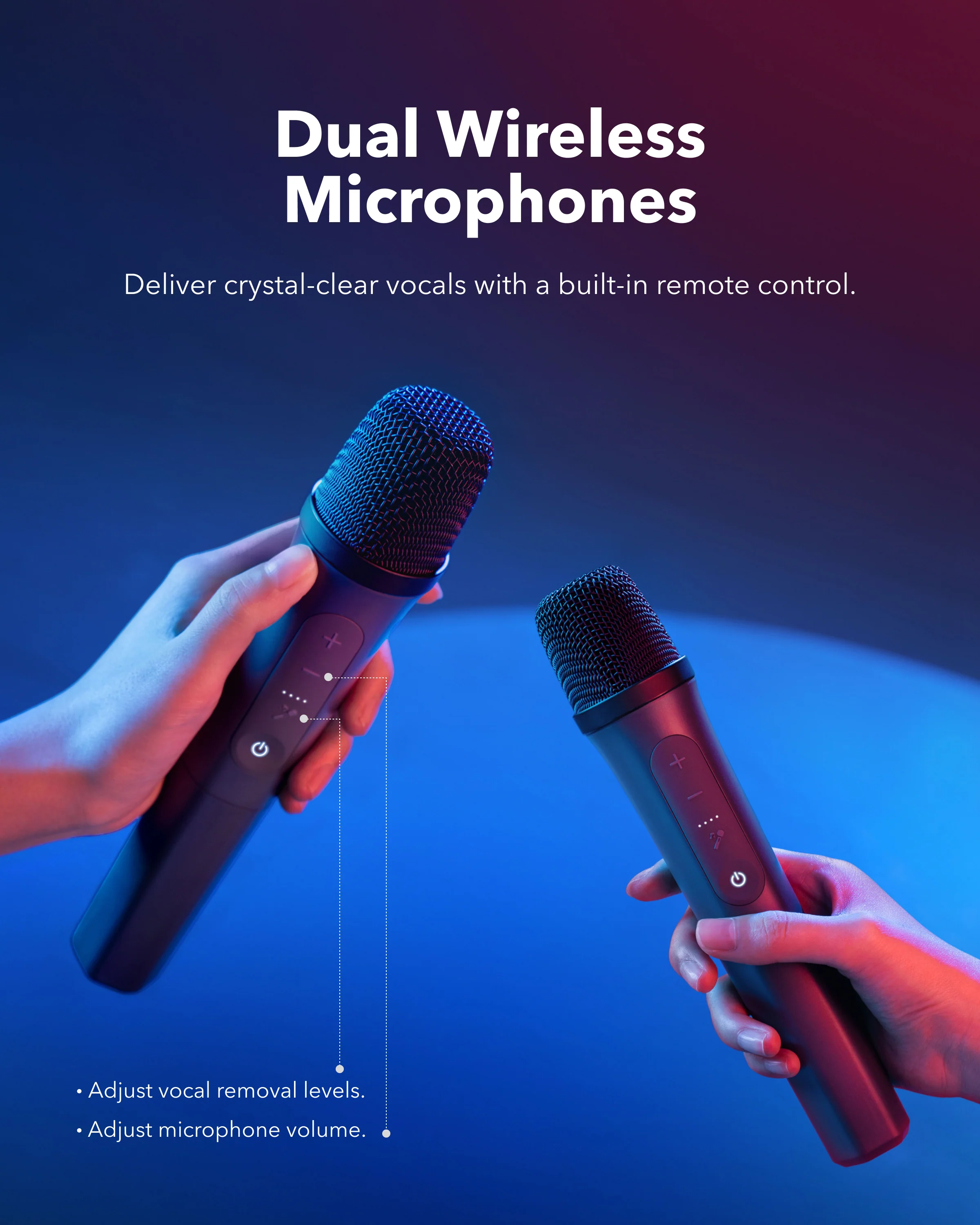 Rave 3 Karaoke Bluetooth Speaker with 2 Wireless Microphones - Image 4